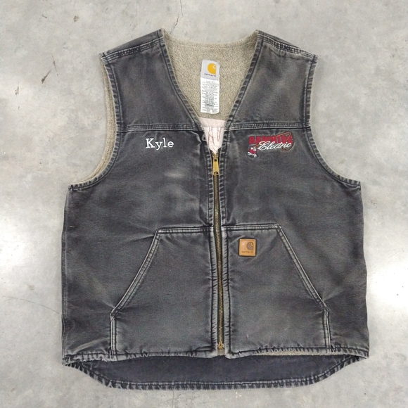Carhartt Black Vest with Embroidered Accents V26-BLK L Measurements - Picture 1 of 4